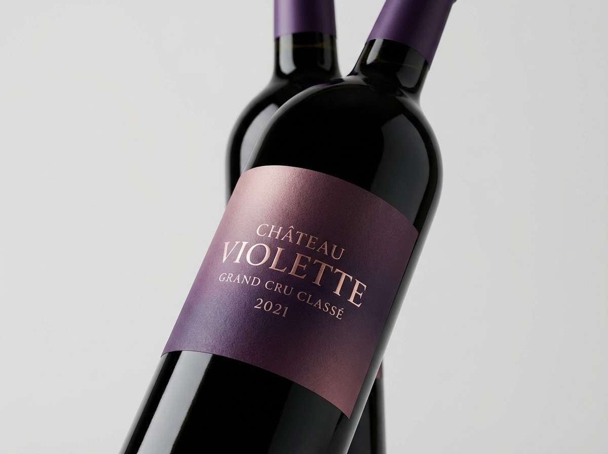 plum wine label packaging