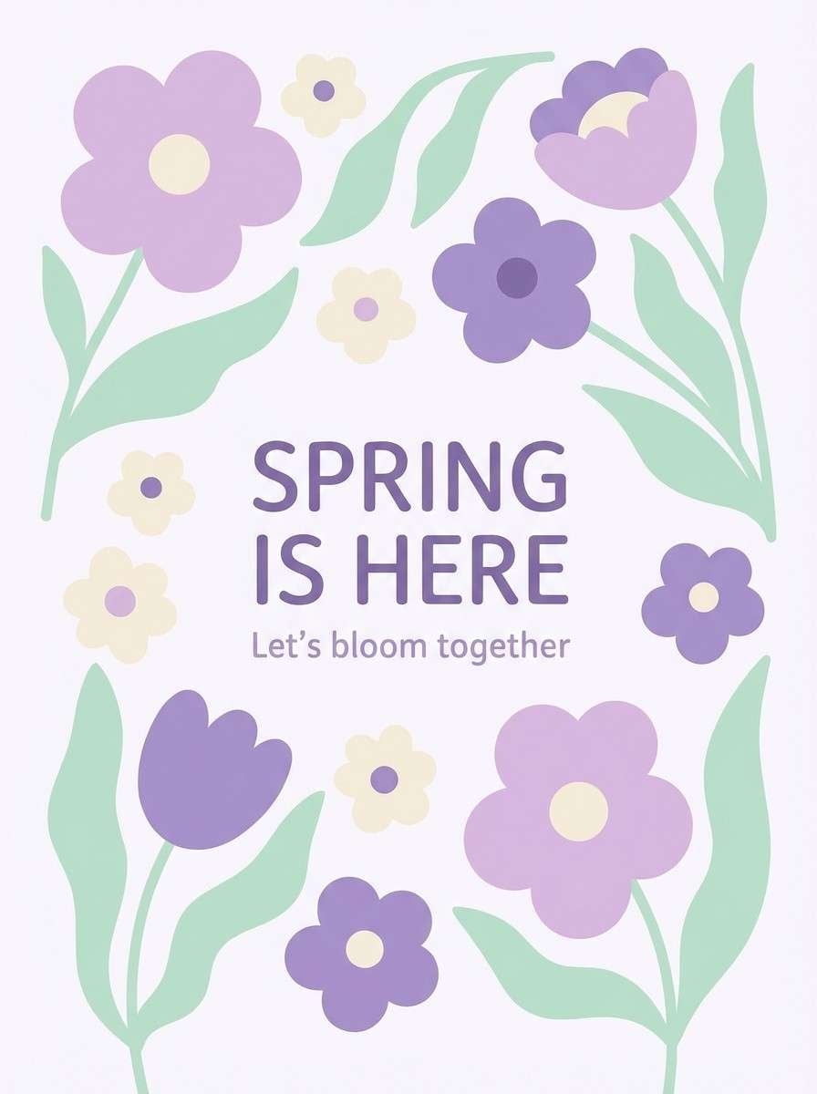 wisteria spring poster design