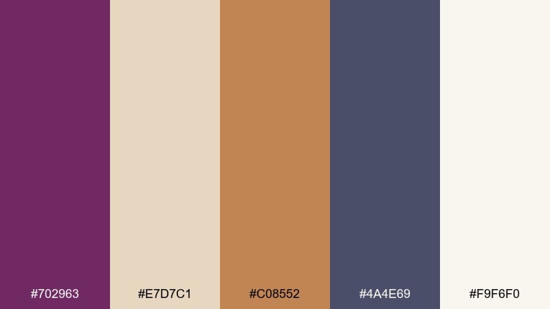 violet marble byzantine color palette with hex codes