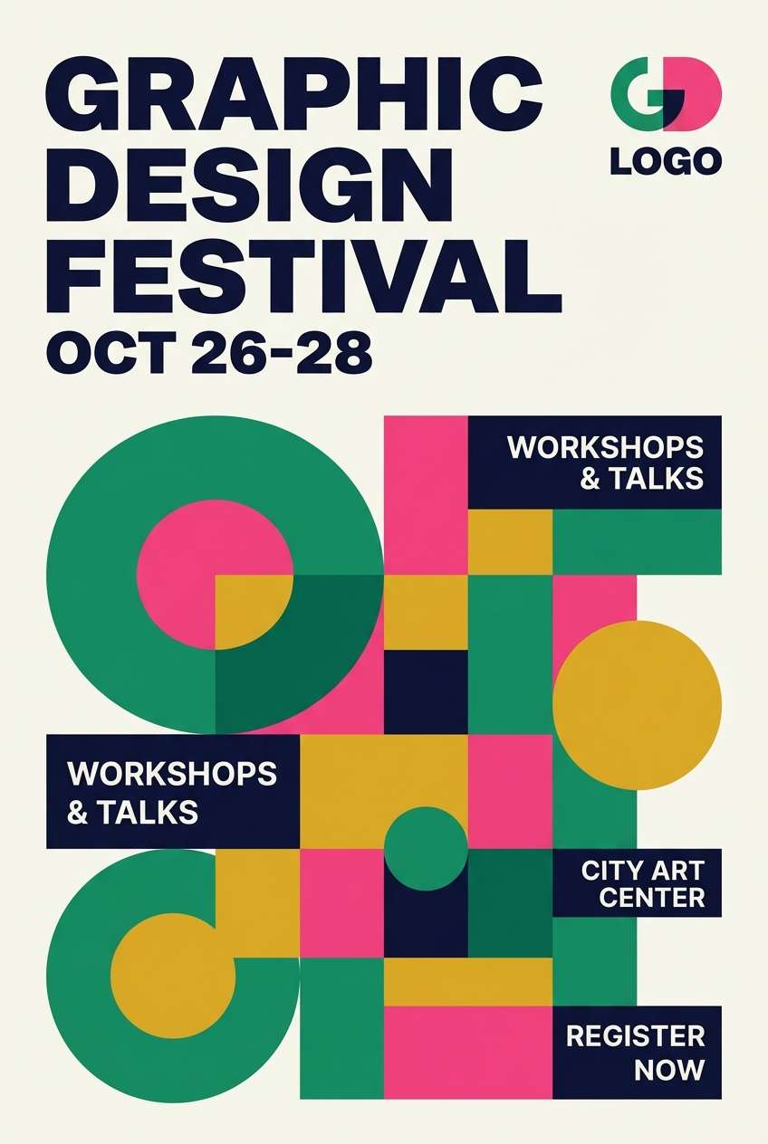 bold event poster design