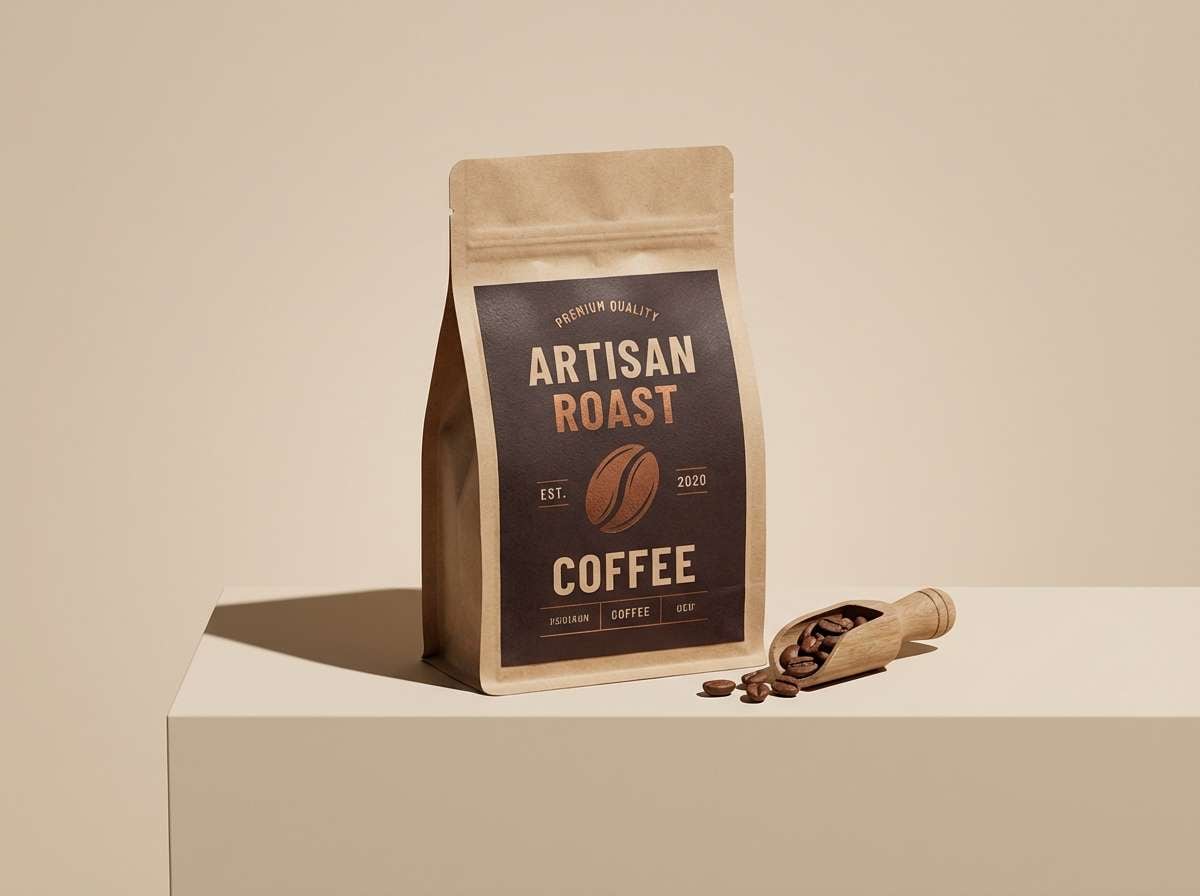 coffee packaging studio shot
