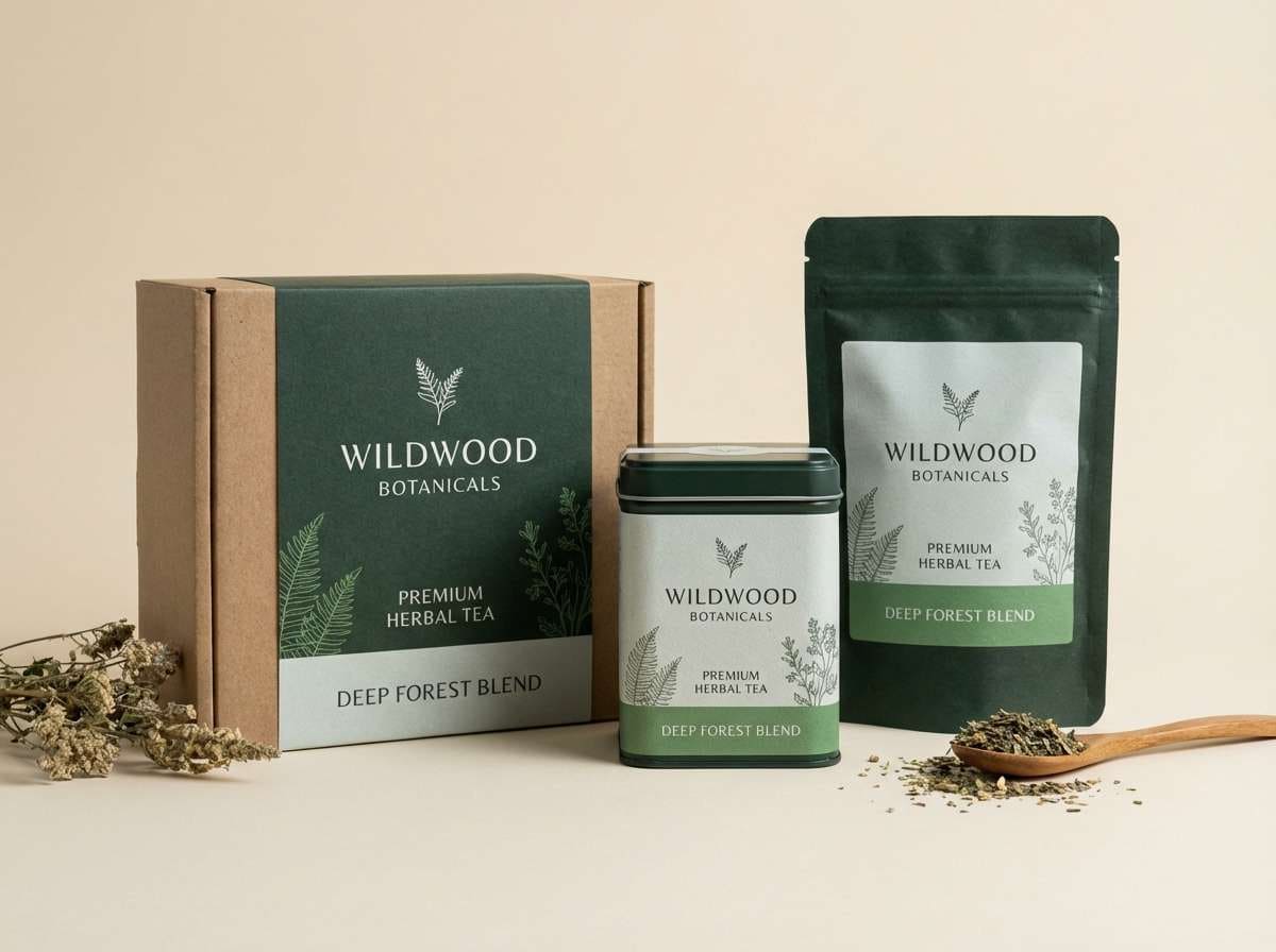 herbal tea packaging mockup