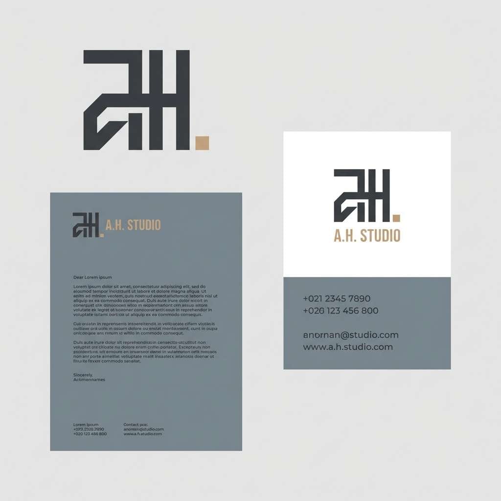 minimal brand identity set