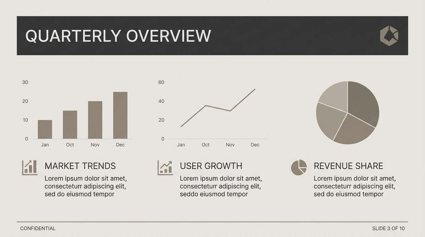 minimal presentation slide template
