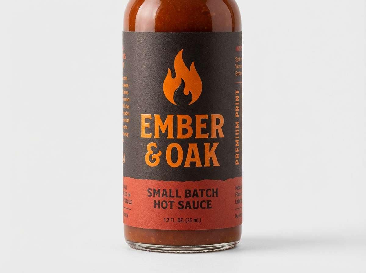 hot sauce packaging mockup