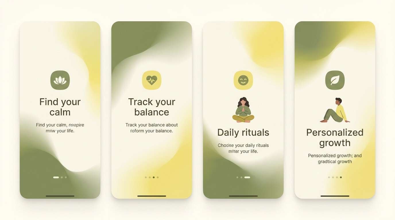 wellness onboarding ui screens