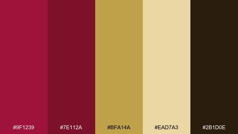 warm baroque elegance color palette with hex codes