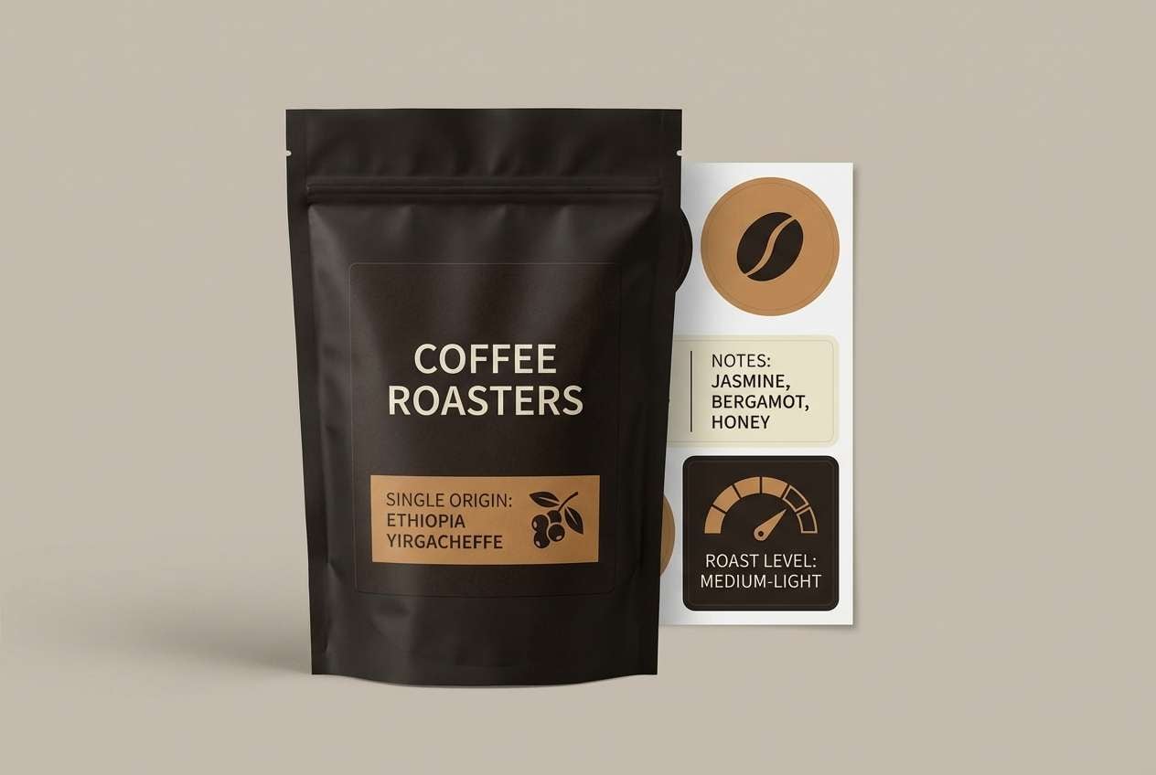 coffee bag packaging mockup