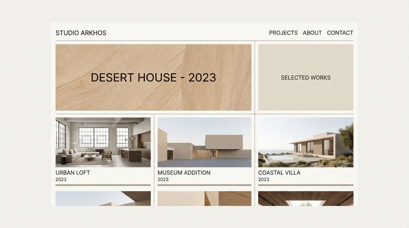 architecture portfolio ui