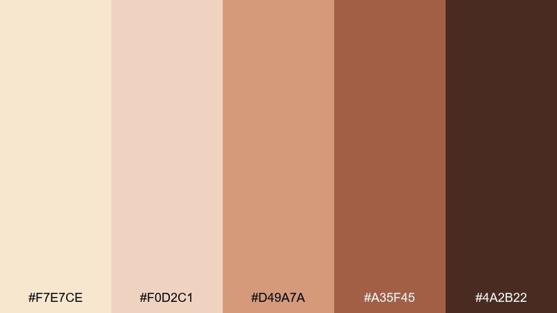 warm clay home color palette with hex codes