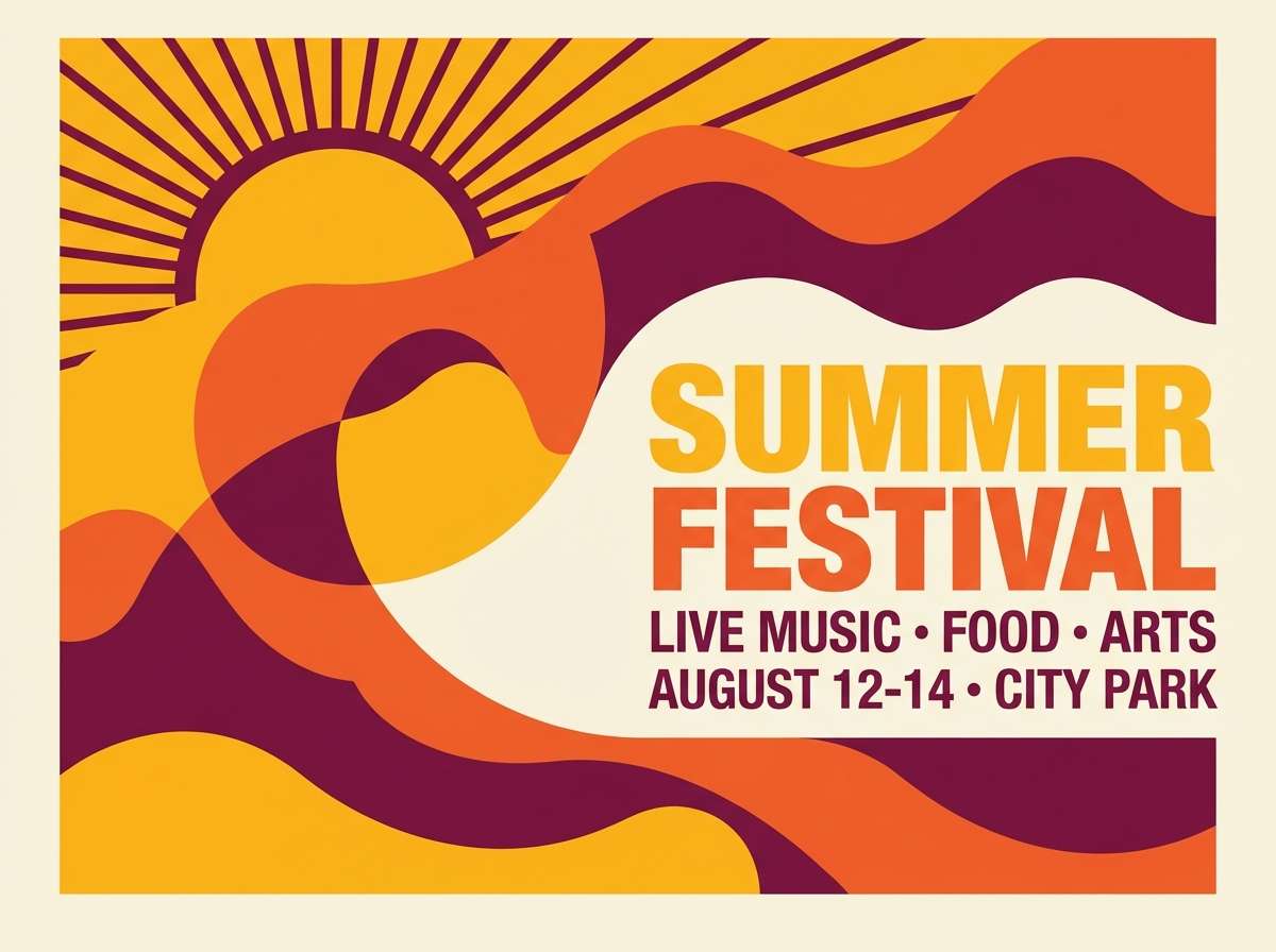 summer festival poster layout