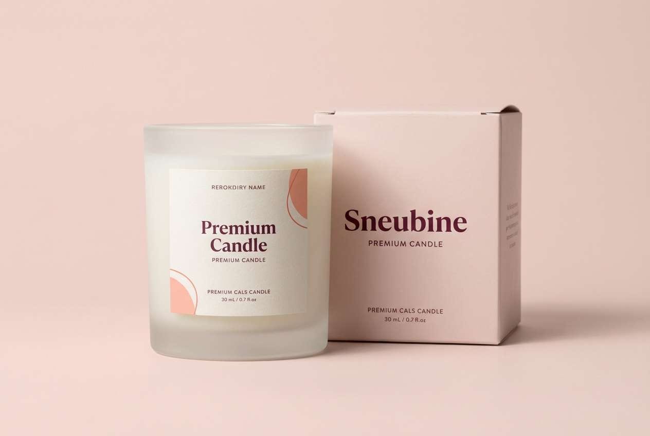 candle packaging studio shot