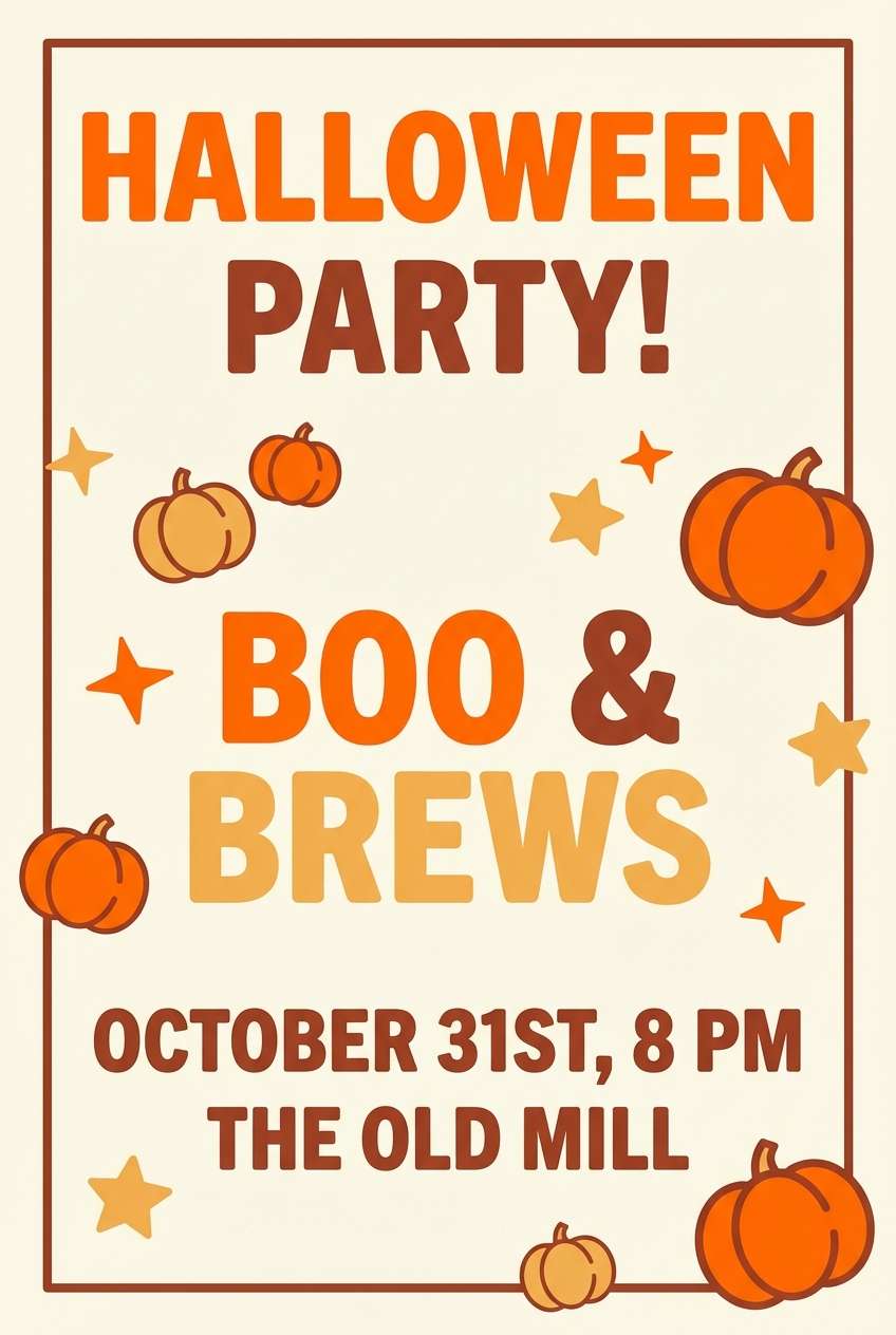 halloween invitation poster