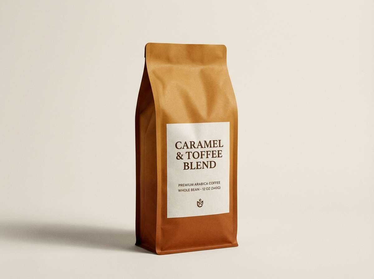 coffee bag label mockup