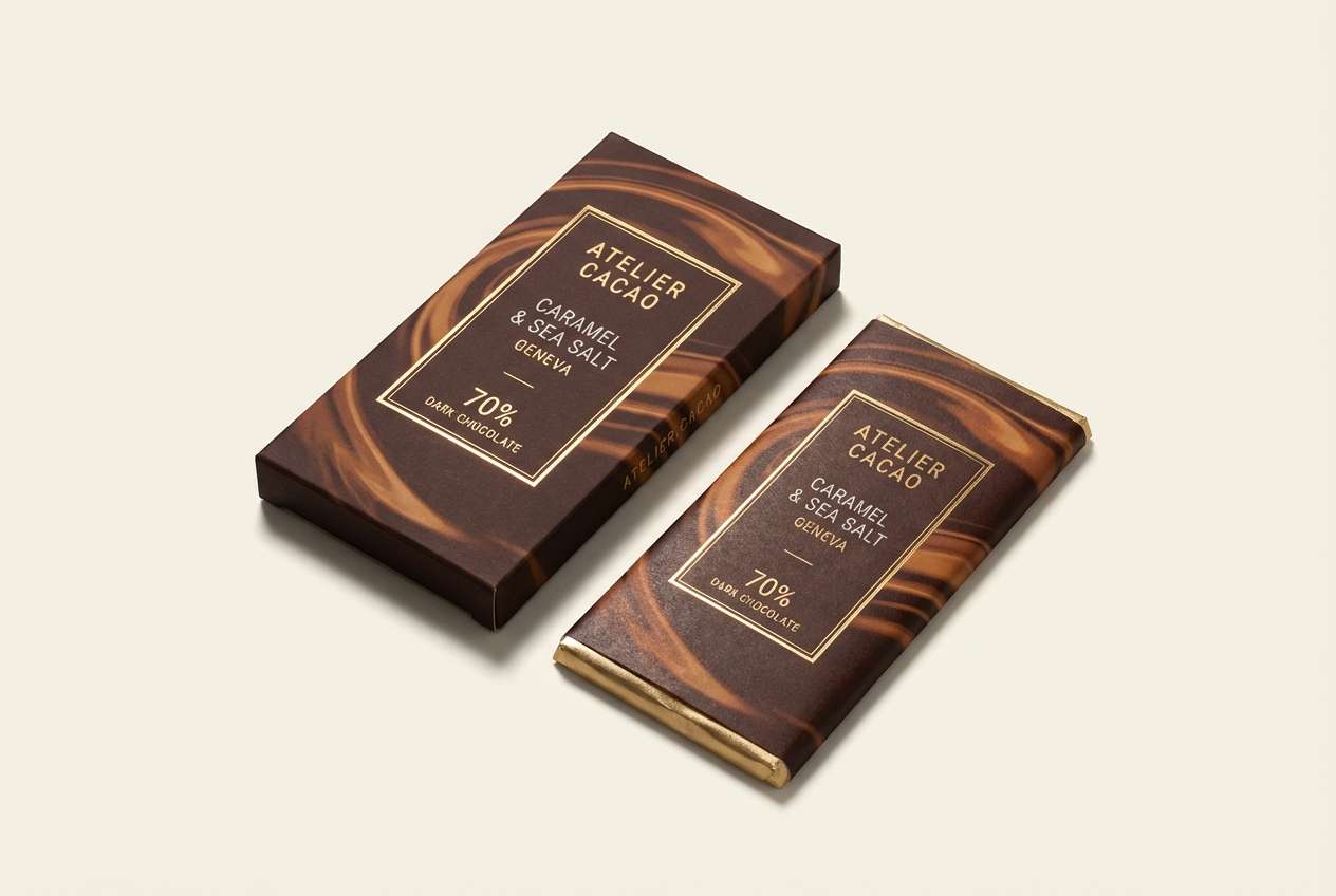 chocolate wrapper mockup