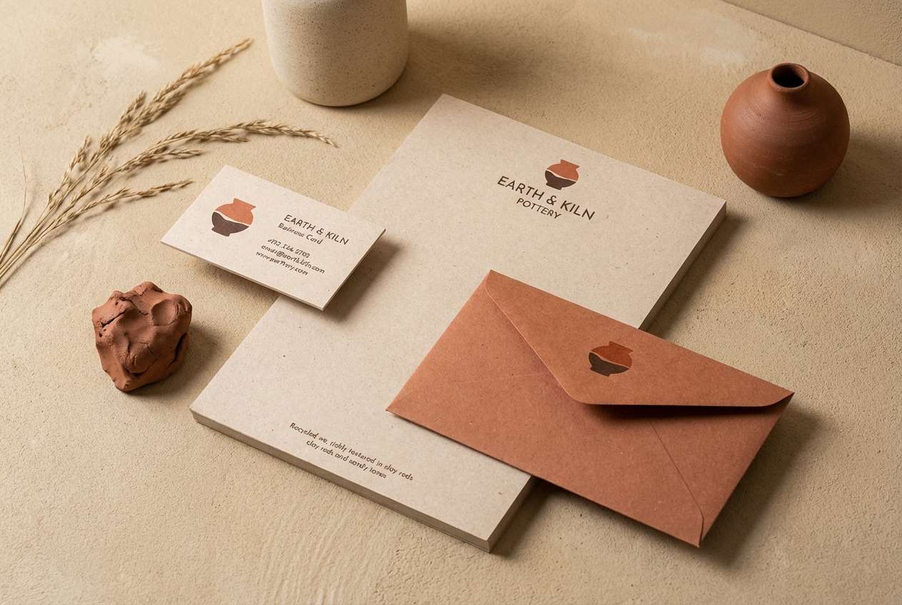 pottery studio branding set