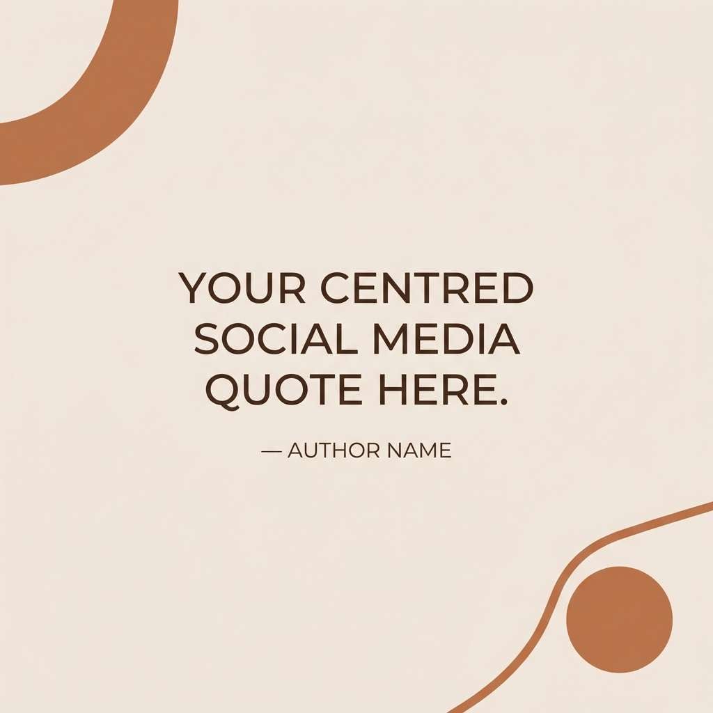 warm quote social template