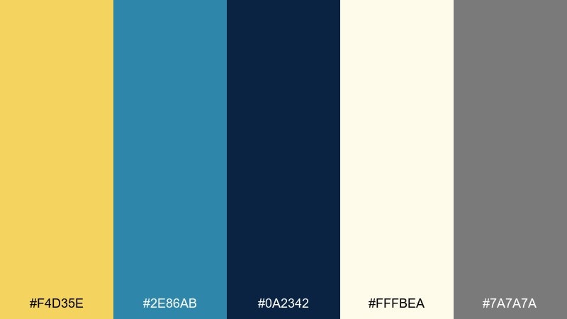 warm sand & sea color palette with hex codes