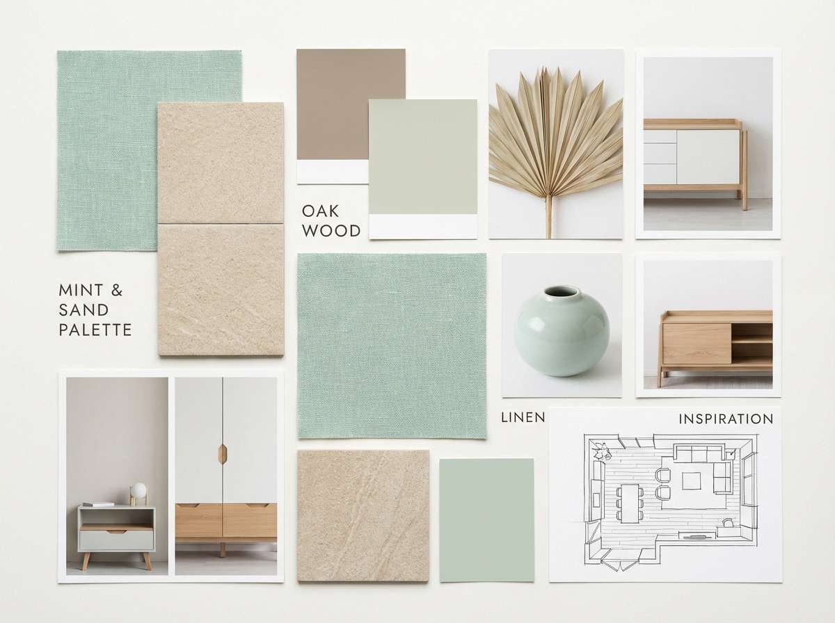 warm sand mood board