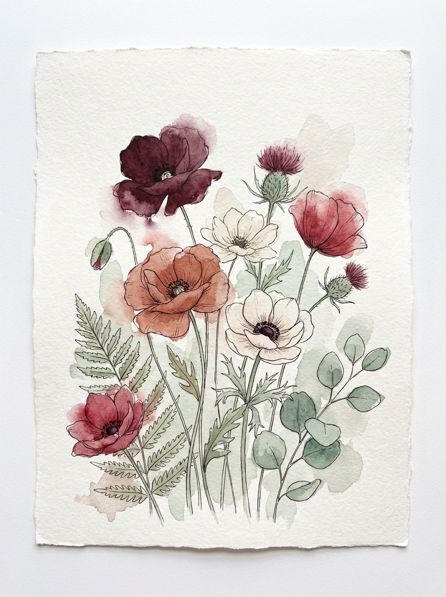 watercolor botanical print