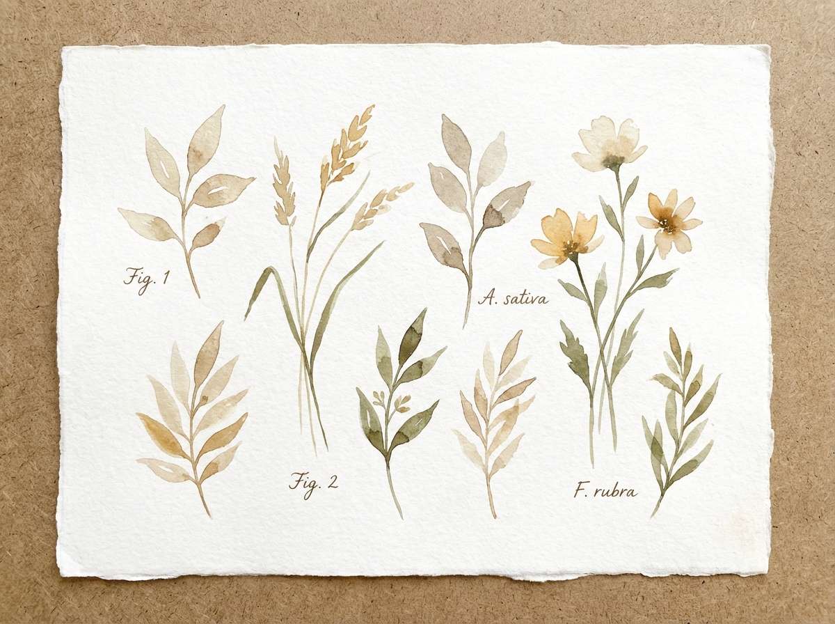 watercolor botanical set