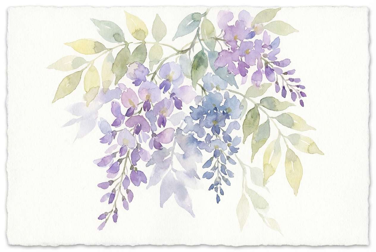 watercolor botanical sprig