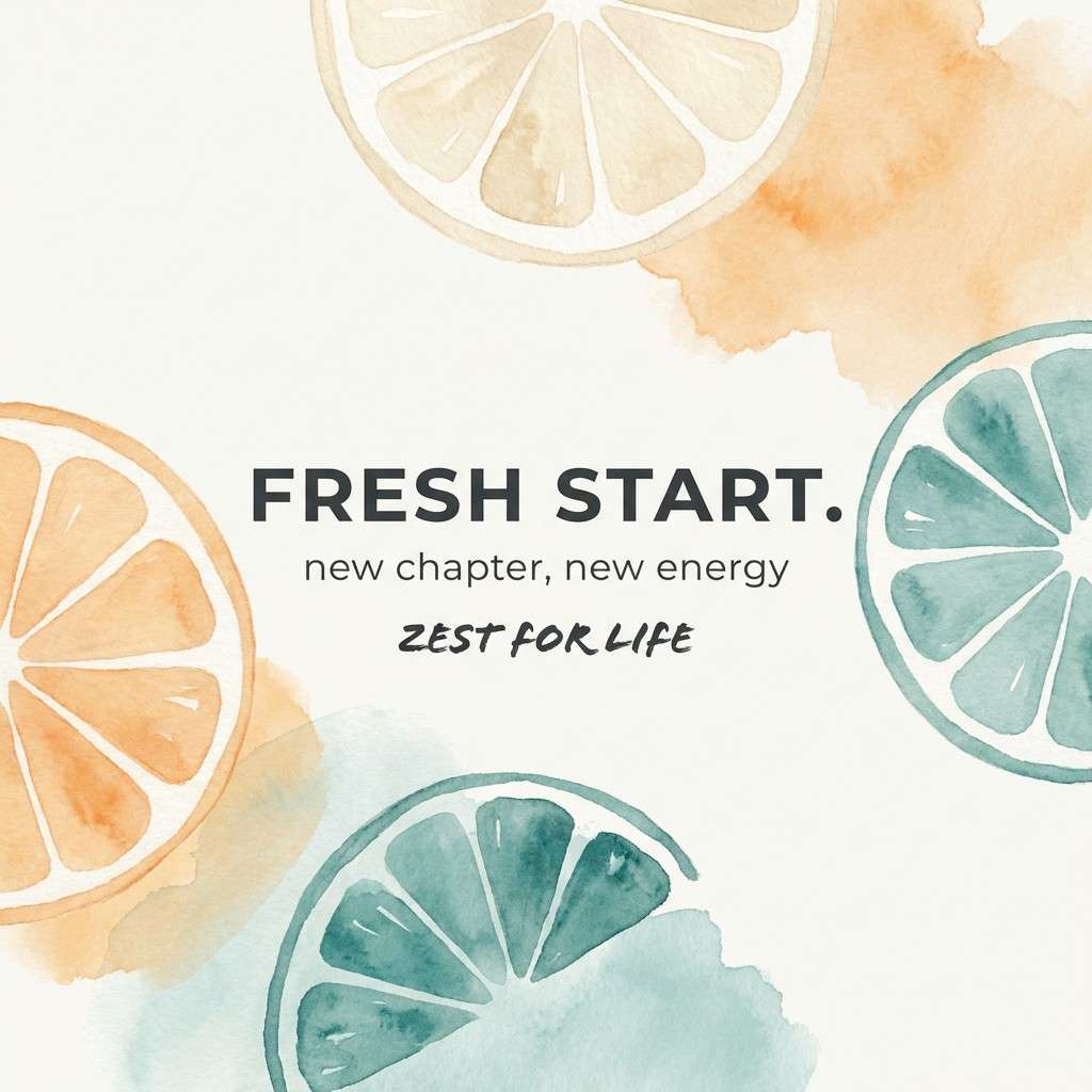 citrus themed square social post