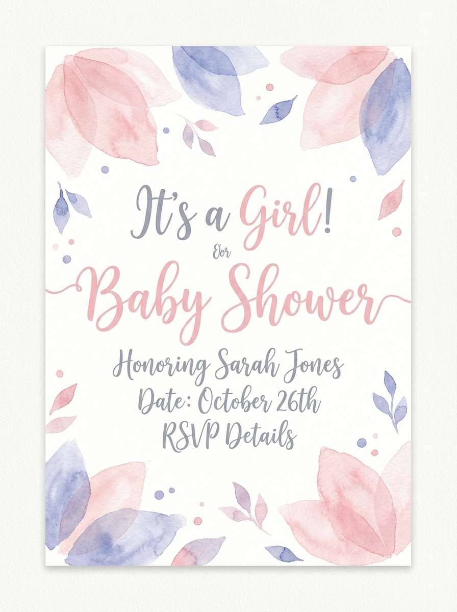 pink petal invitation design