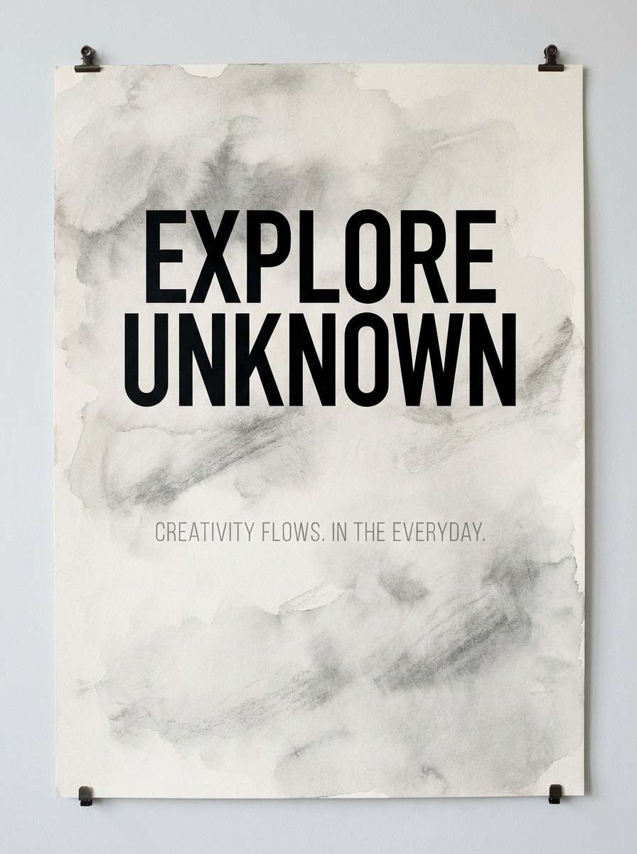 graphite typography poster