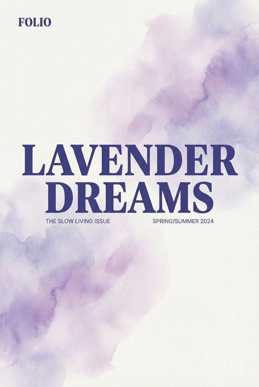 lavender fog editorial cover