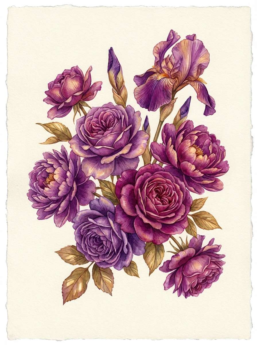 watercolor floral bouquet