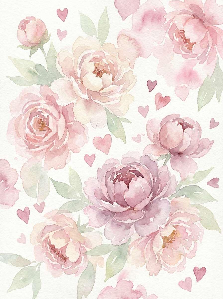 watercolor peony illustration