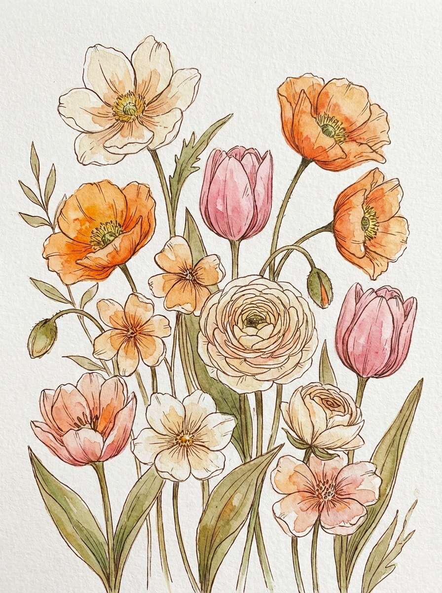 spring flower illustration