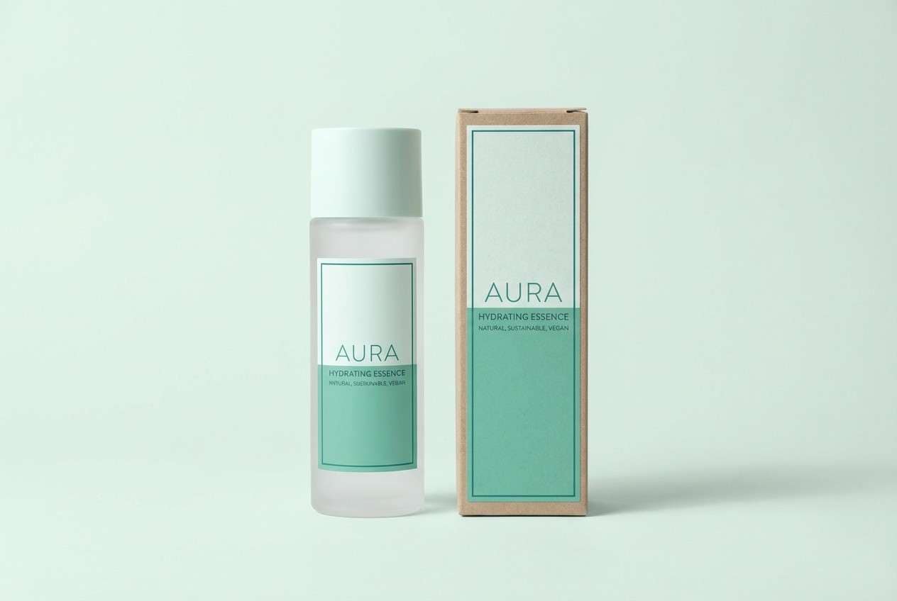 eco skincare packaging mockup