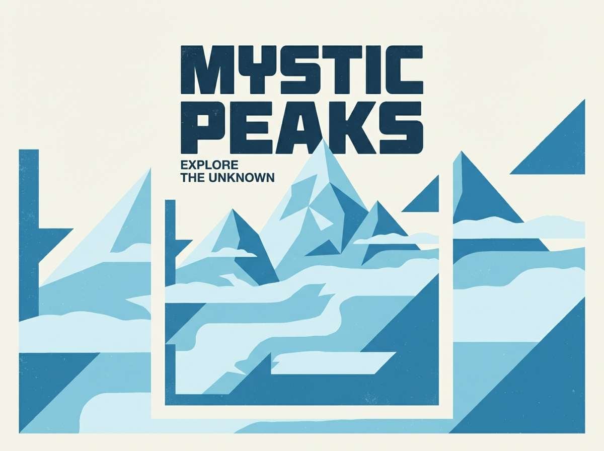 glacier travel poster design