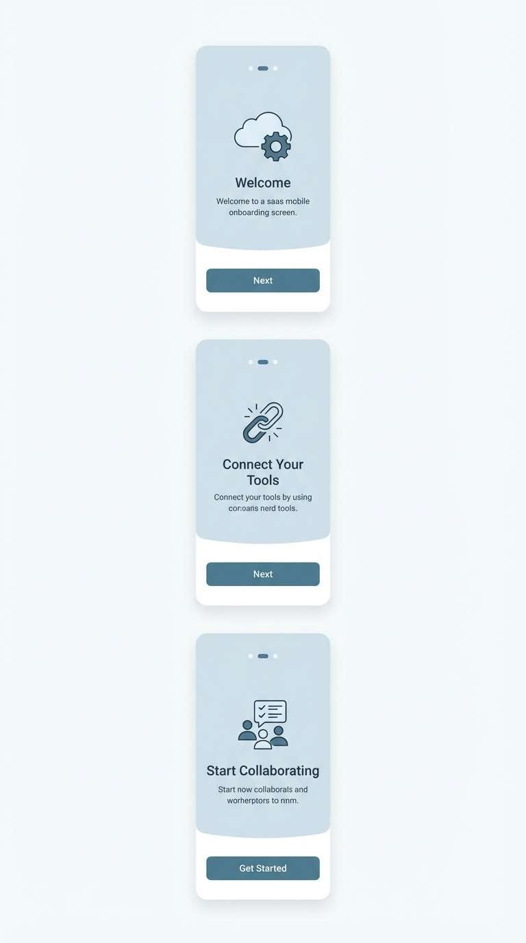 saas onboarding screens