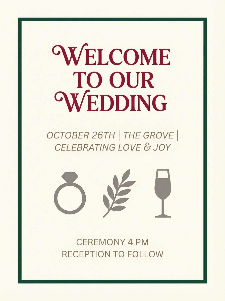 winter ceremony signage