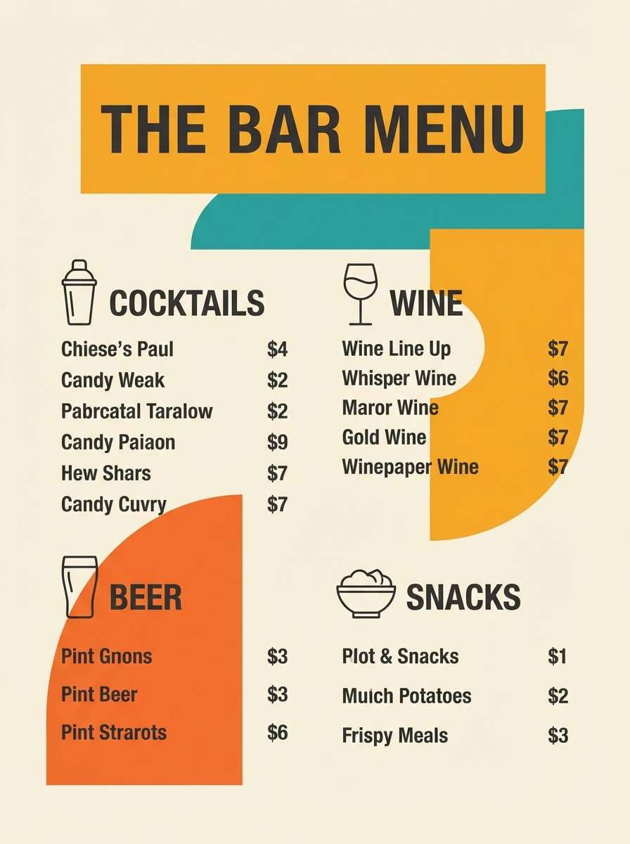 marigold teal bar menu
