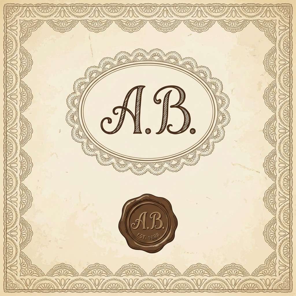 sepia monogram design