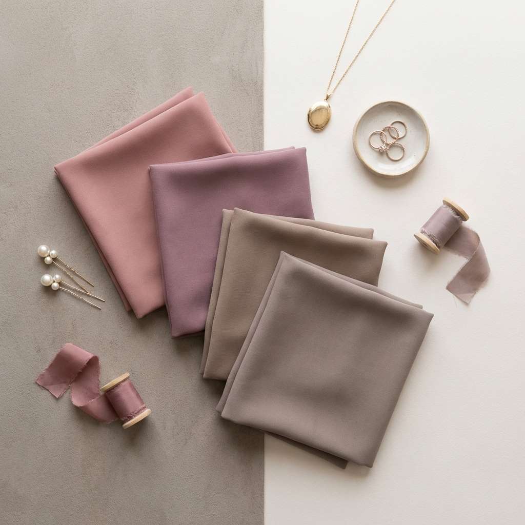 dusty rose styling flat lay