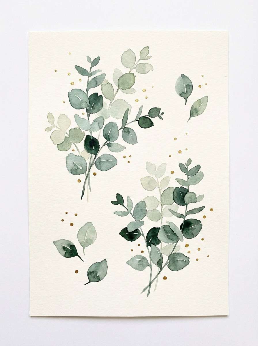 eucalyptus watercolor illustration
