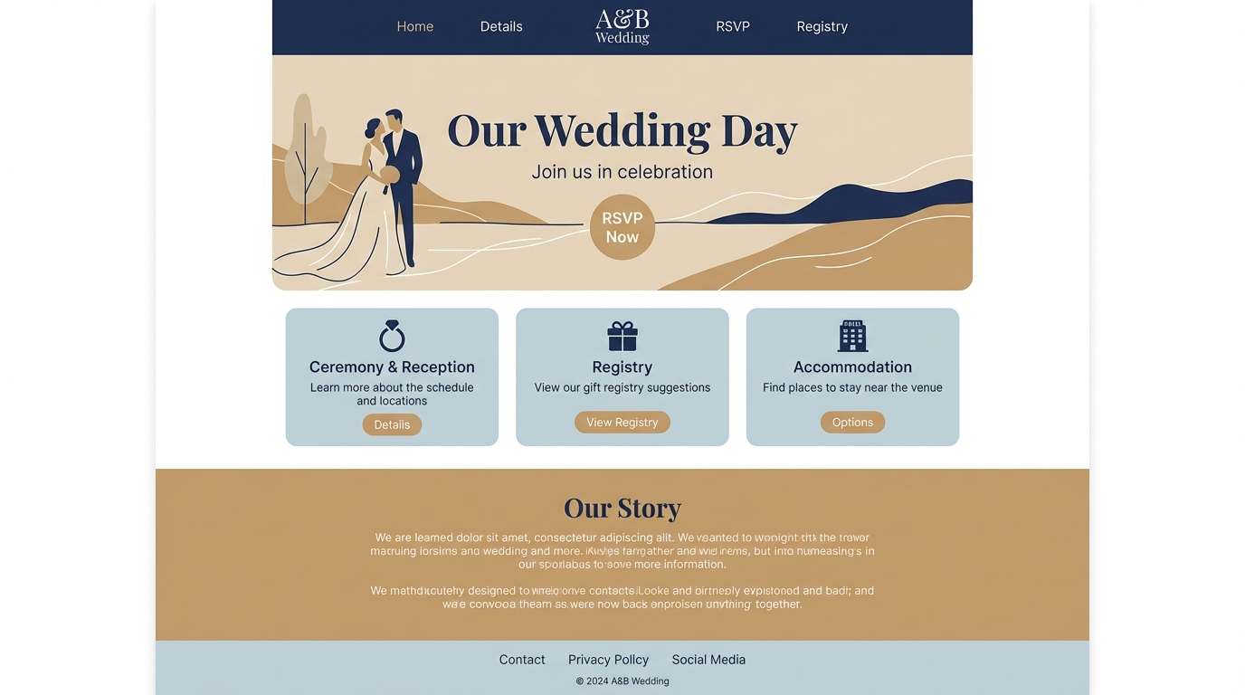coastal website ui mockup