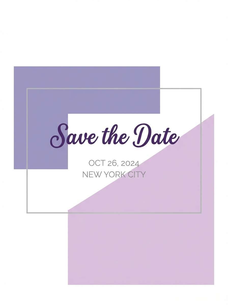 lavender save the date