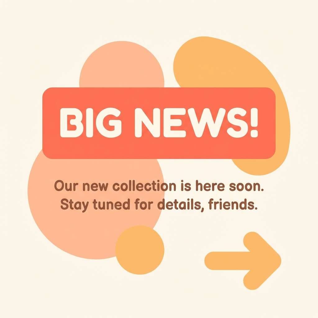 coral peach announcement post