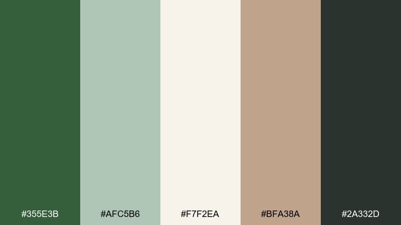 wedding eucalyptus color palette with hex codes