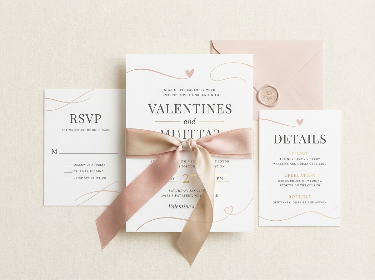 blush wedding invitation