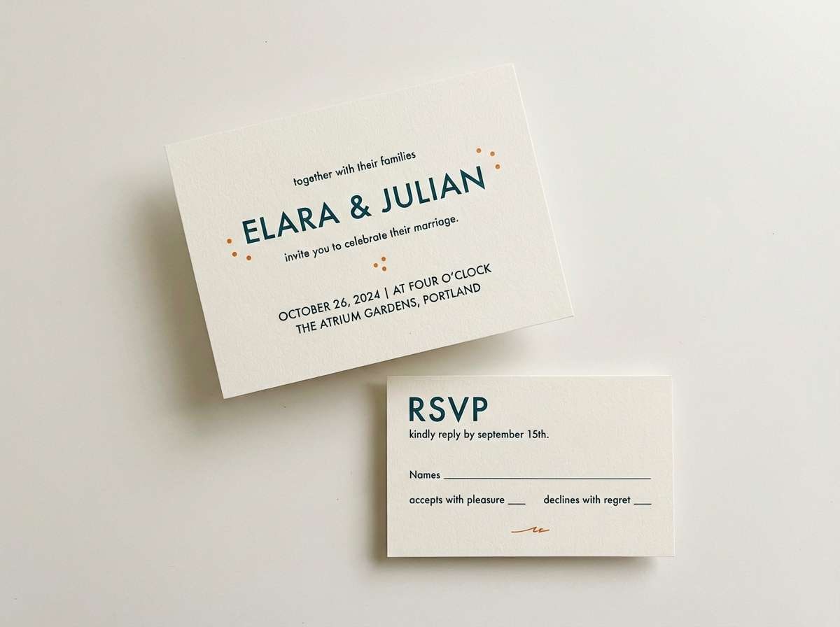 wedding invite card set