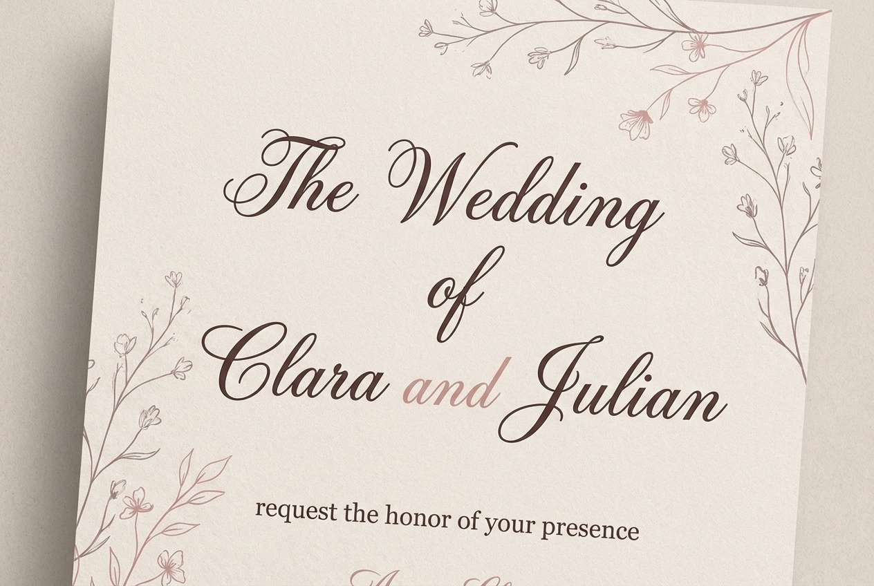 wedding invite layout