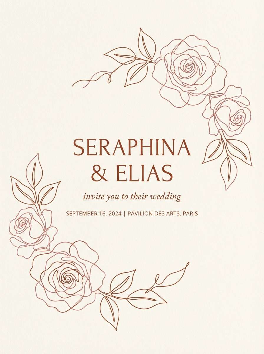 minimal wedding invitation