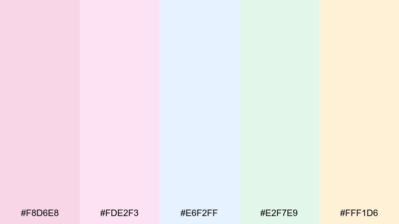 wedding pastels pastel color palette with hex codes
